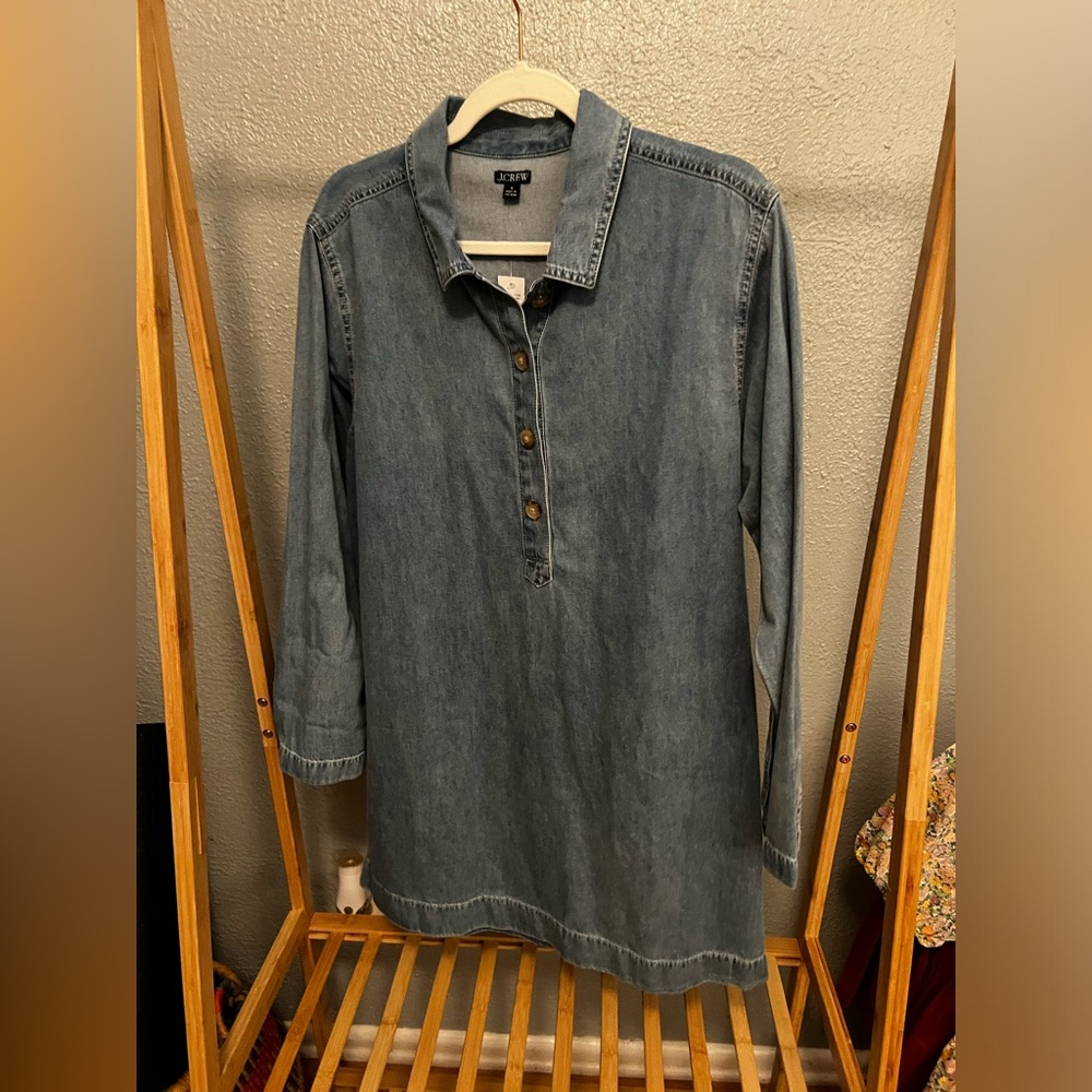 Jcrew denim mini dress, size S, denim blue.